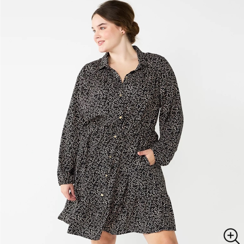 Draper James RSVP Button Front Knot waist Dress